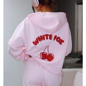 White Fox Love Me Tender Oversized Hoodie Pink